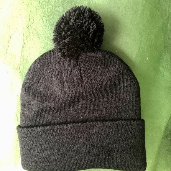 Pornhub Logo Pom-Pom Beanie Black Knit Winter Hat Adult Size Unisex Rare Merc - Picture 2 of 3